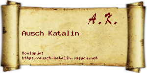 Ausch Katalin névjegykártya